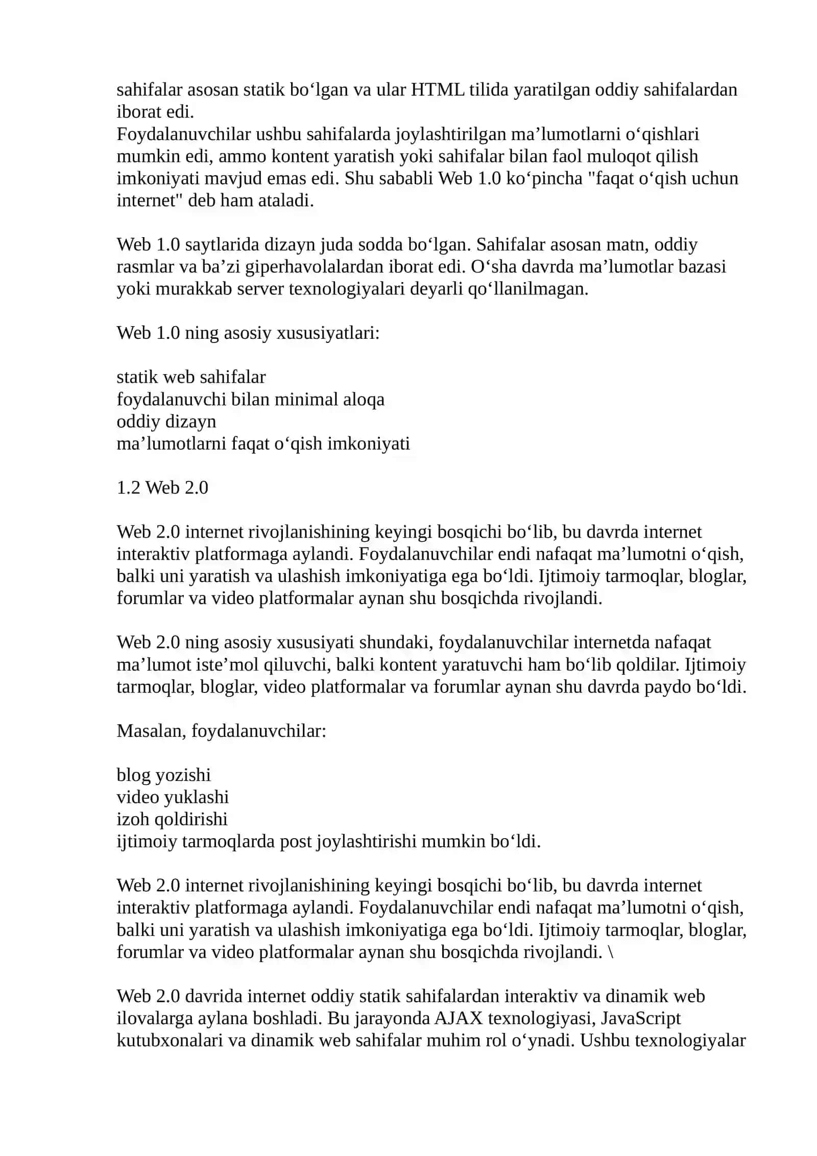 Web texnologiyalarning rivojlanish tendensiyalari 4