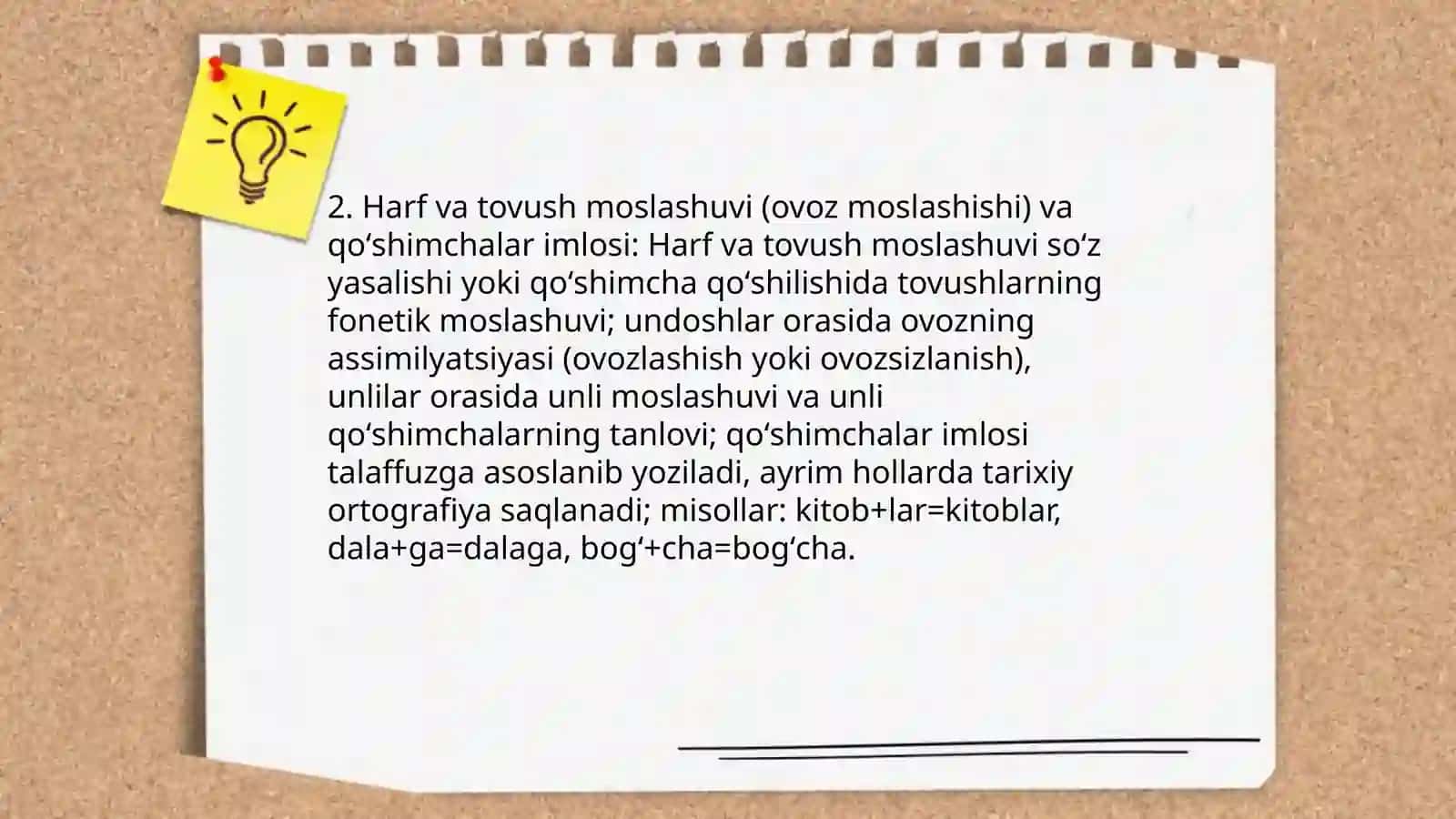 Oʻzbek tilida asos va qoʻshimchalar imlosi 4
