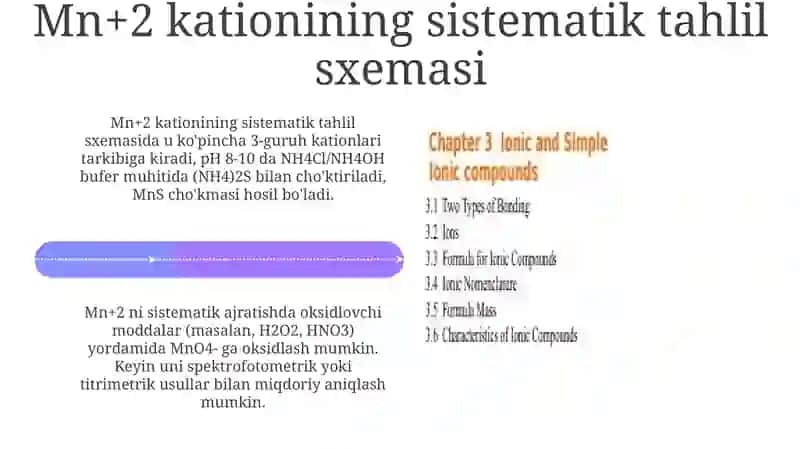 Mn+2, Hg+2 kationlarini tizimli tahlil chizmasi 4