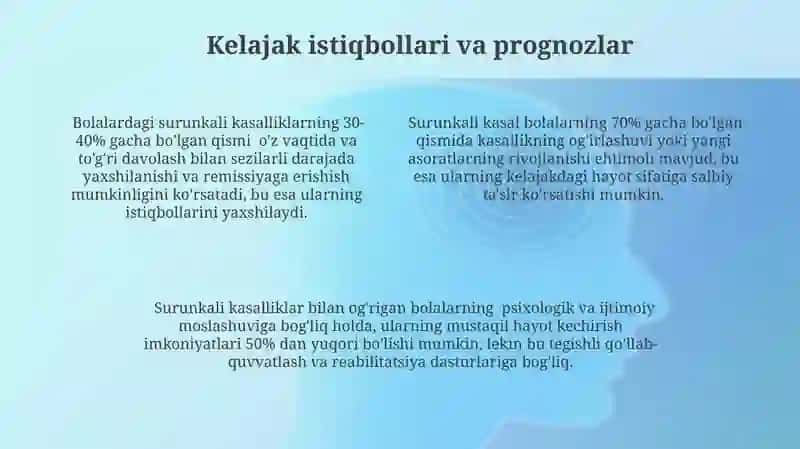 Uzoq muddatli kasal bolalarning o'ziga xos xususiyatlari 4