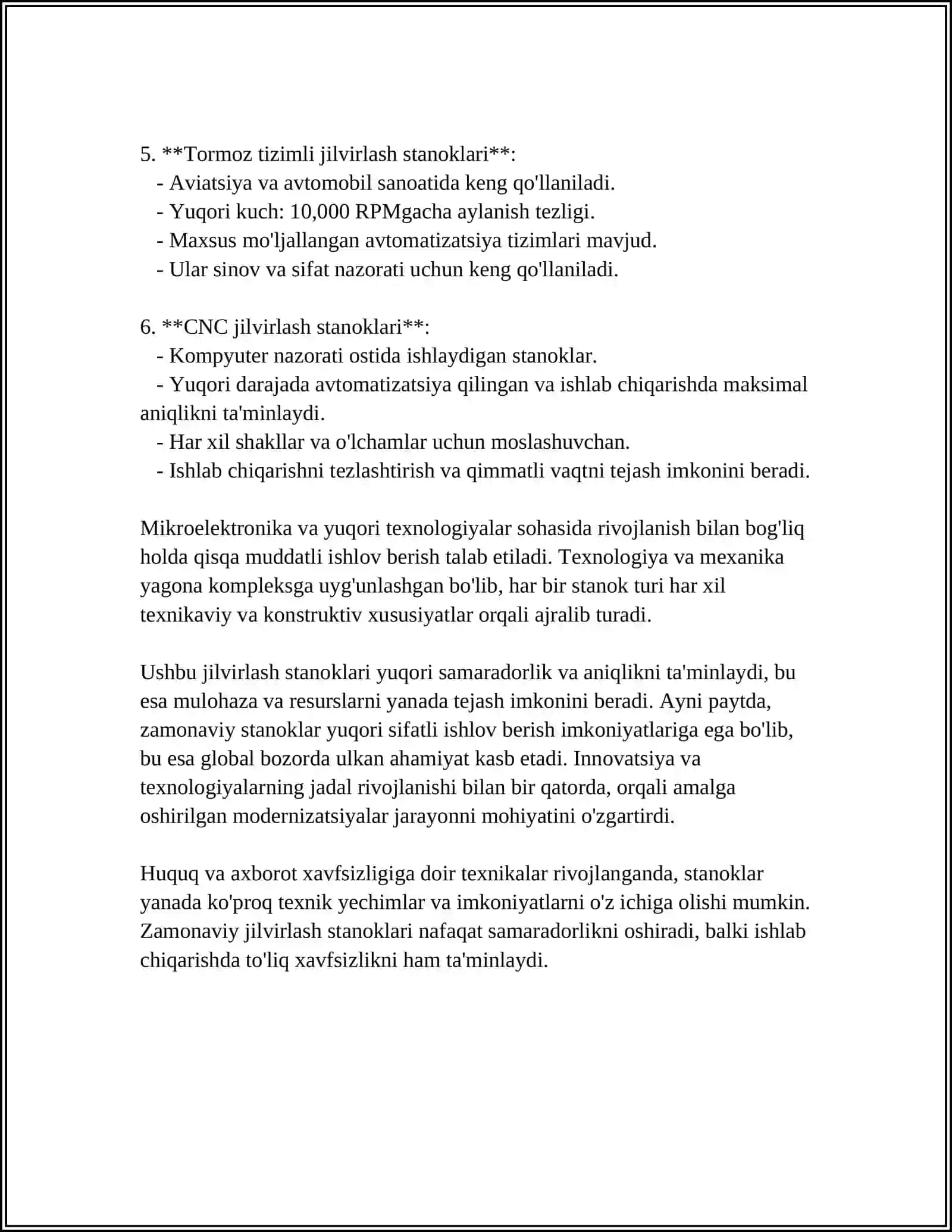 ZAMONAVIY JILVIRLASH STANOKLARI 4
