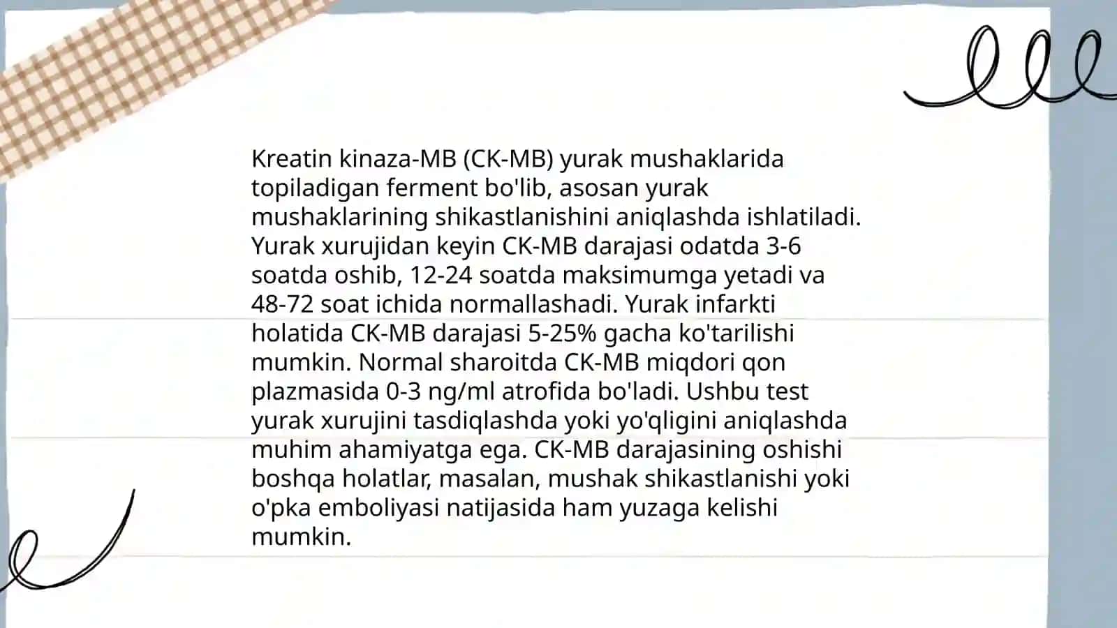 Miokard infarktida labarator ko'rsatkichlar 4