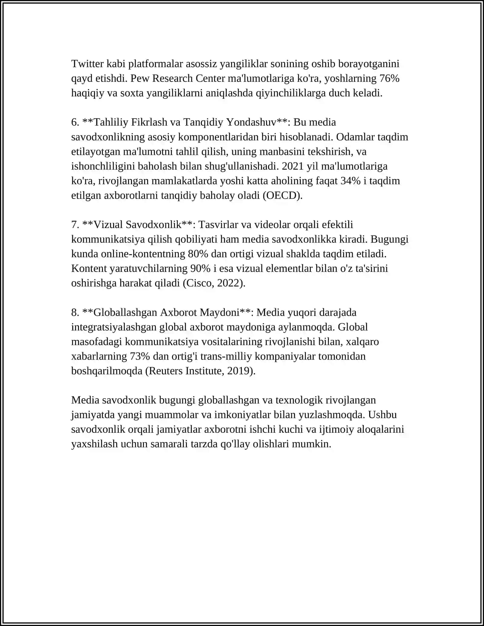 MEDIA SAVODXONLIKNI RIVOJLANTIRISH YOʻLLARI 4
