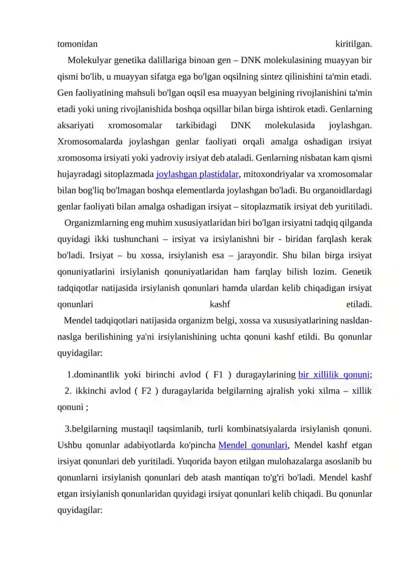 Genetika va genomika asoslari fanining predmeti va vazifalari. 4