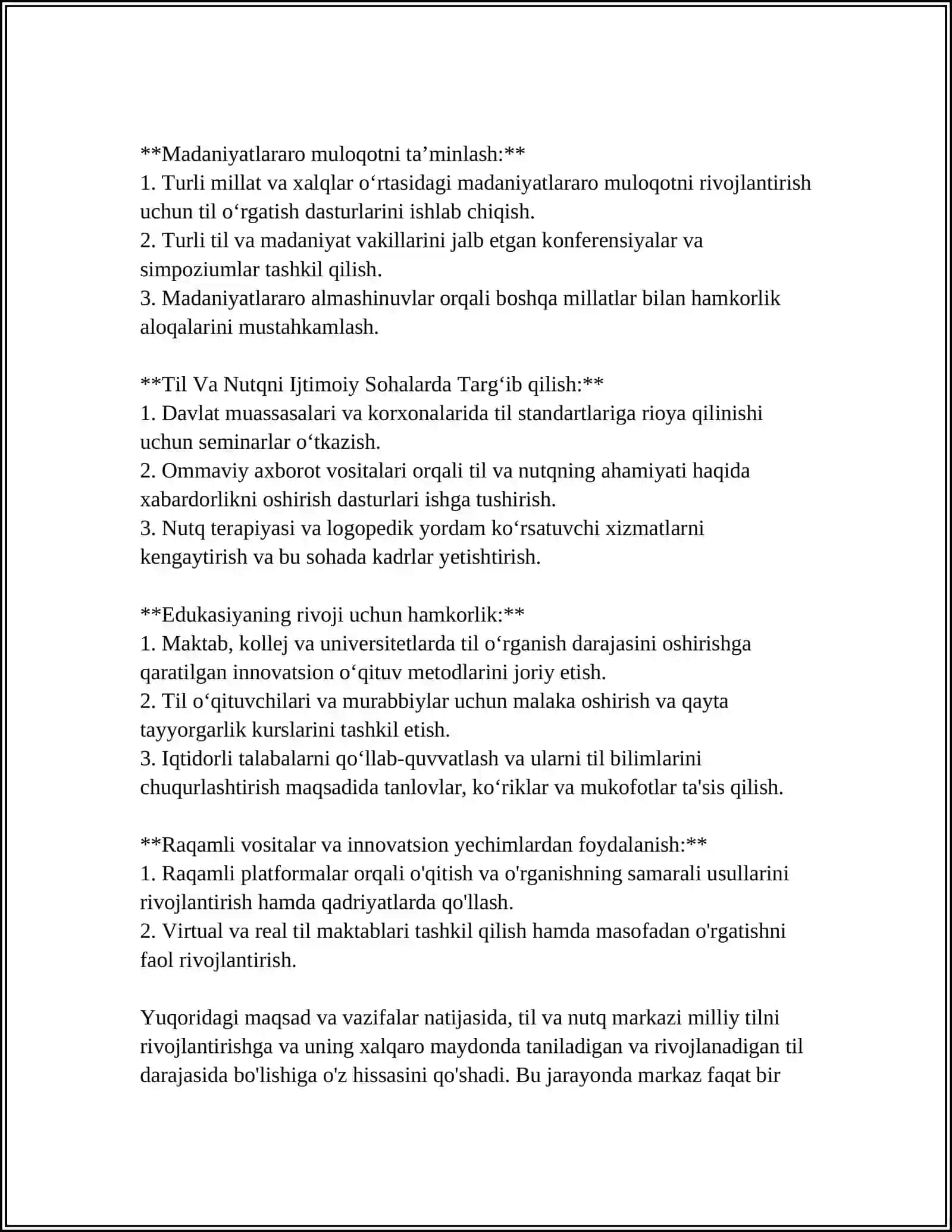 TIL VA NUTQ MARKAZI VA UNDA FAOLIYATLARNI TASHKIL ETISH METODIKASI 4