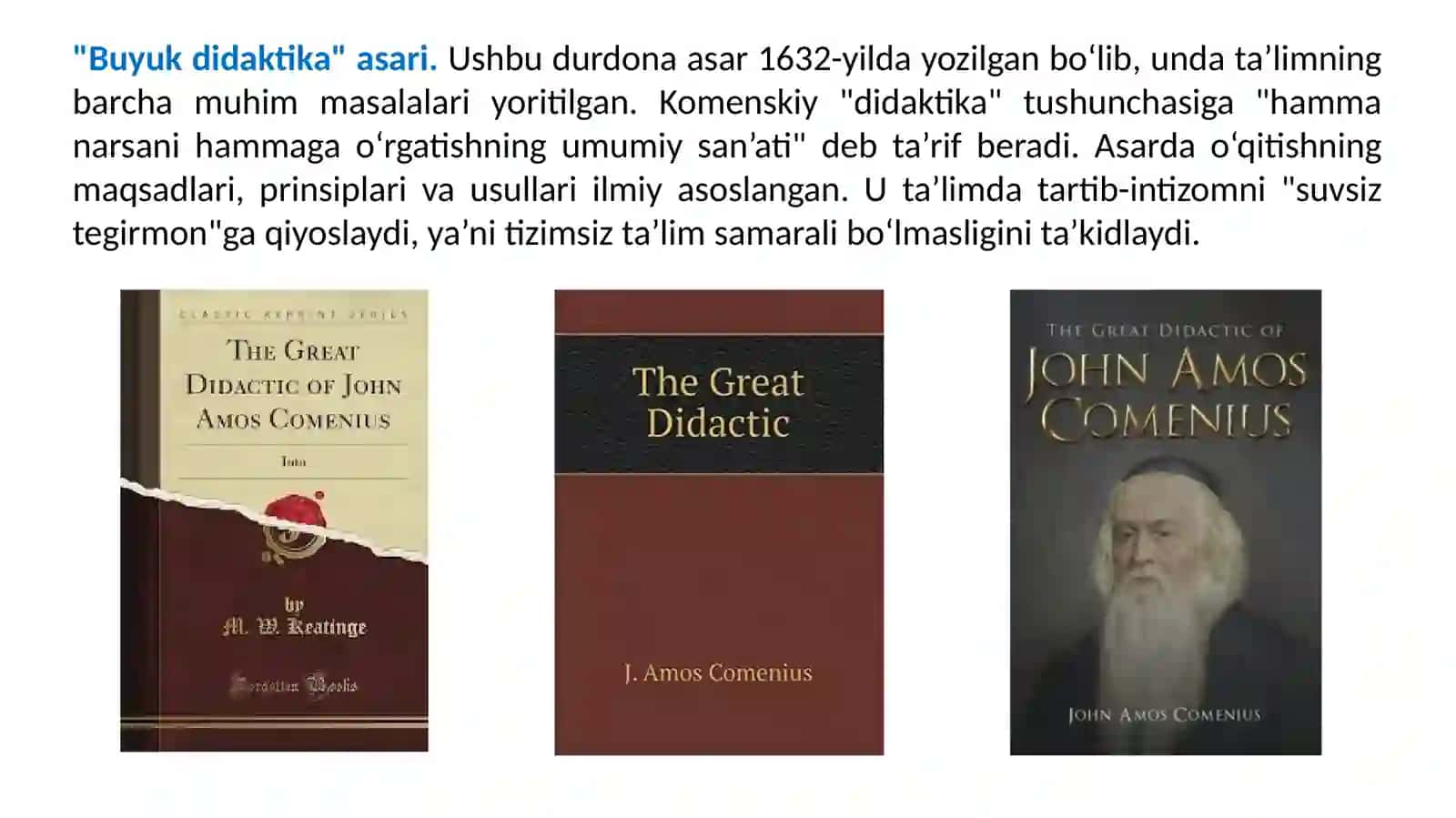 Y.A.Komenskiy ushenskiy tolstoy pedagogik tizimi 4