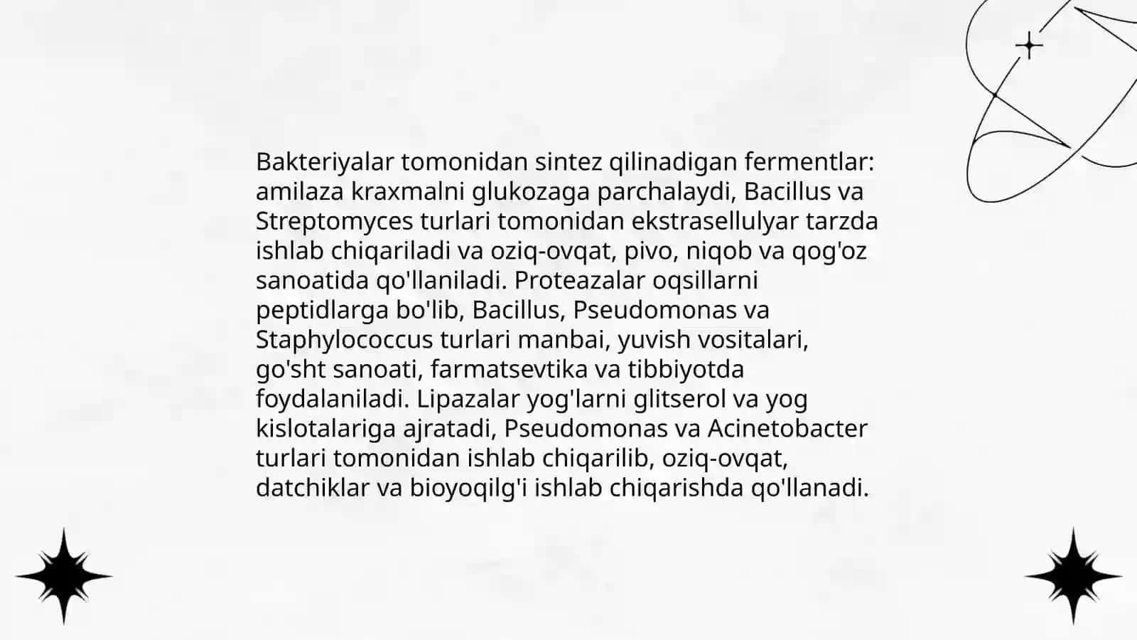 Bakteriyalarning ishlab chiqargan mahsulotlari 4
