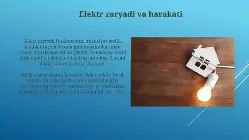 Elektr toki haqida tushuncha, kuchlanish va tokning yoʻnalishi 4