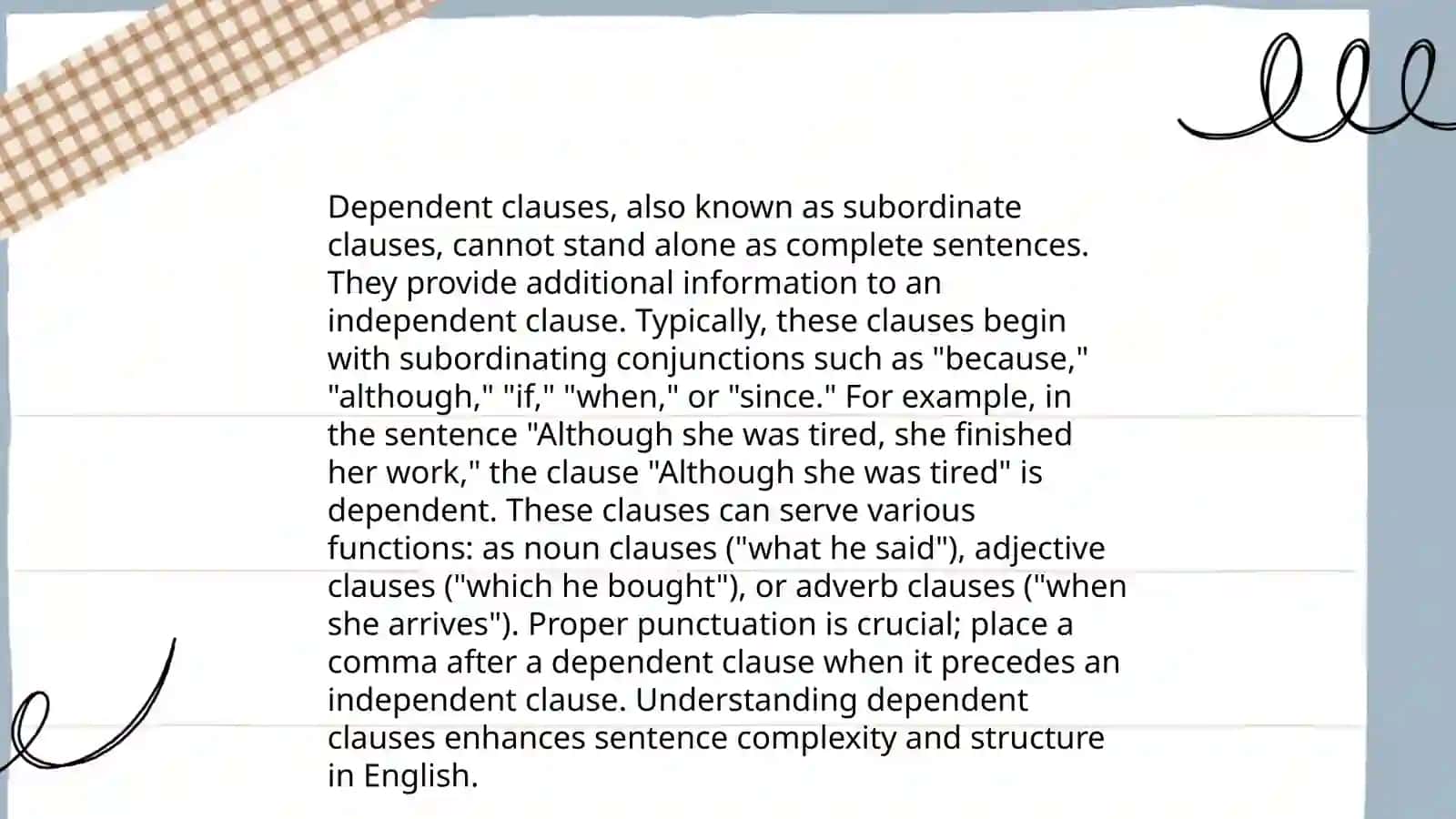 Sentence Clauses 4