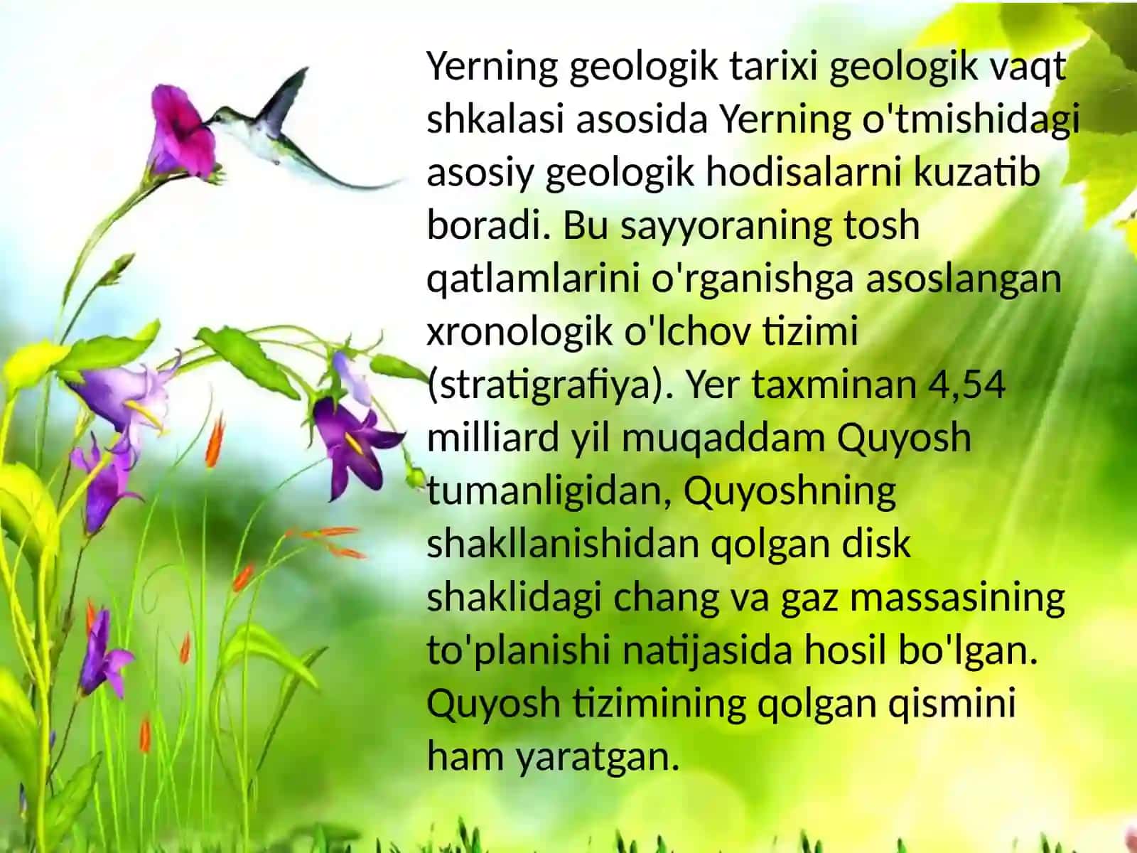 Talim Shakli 403 - Yerdahayotning Paydobolishi 4