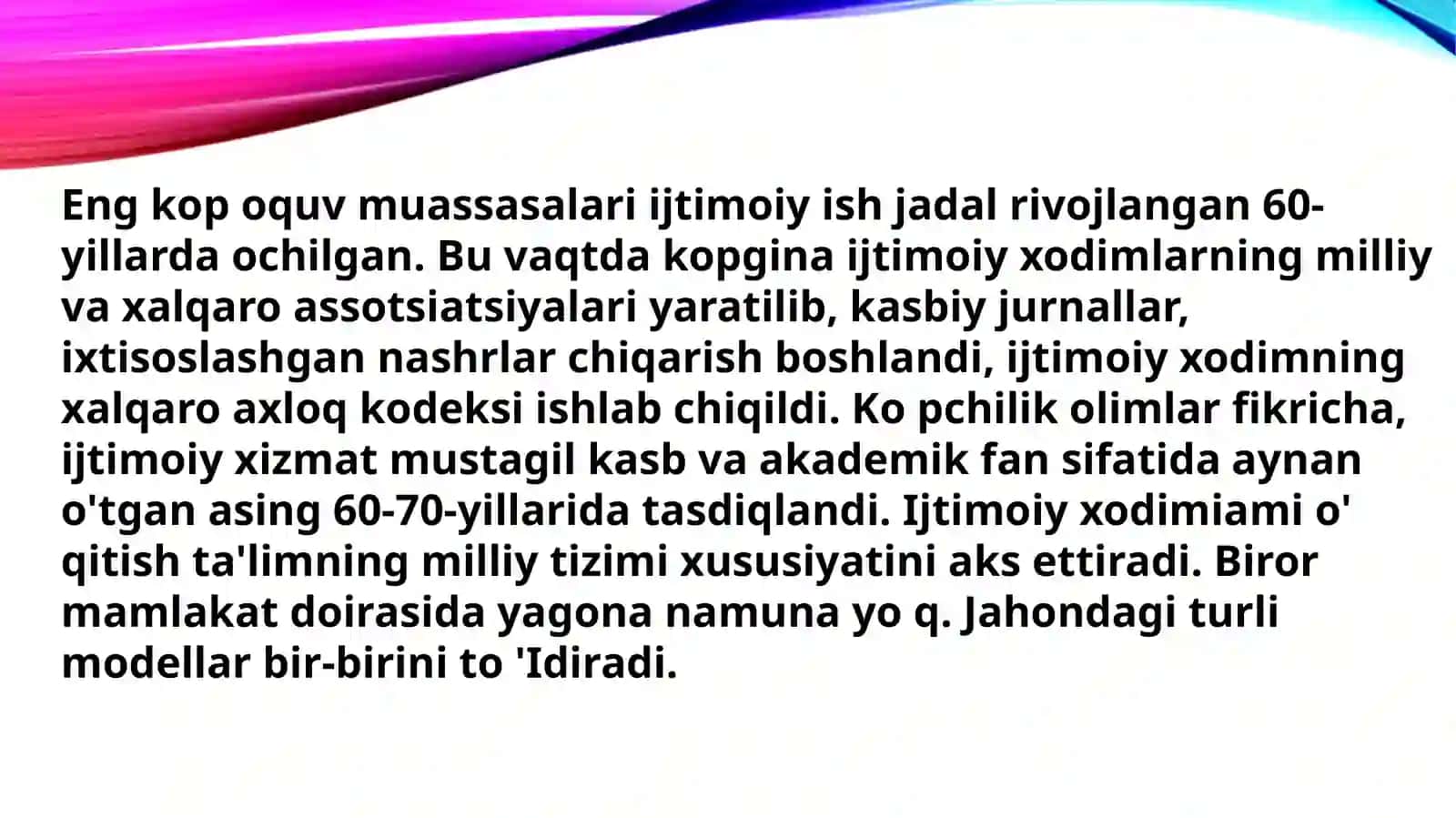 Ijtimoiy ishchi kasbi  zamonaviy talablar 4