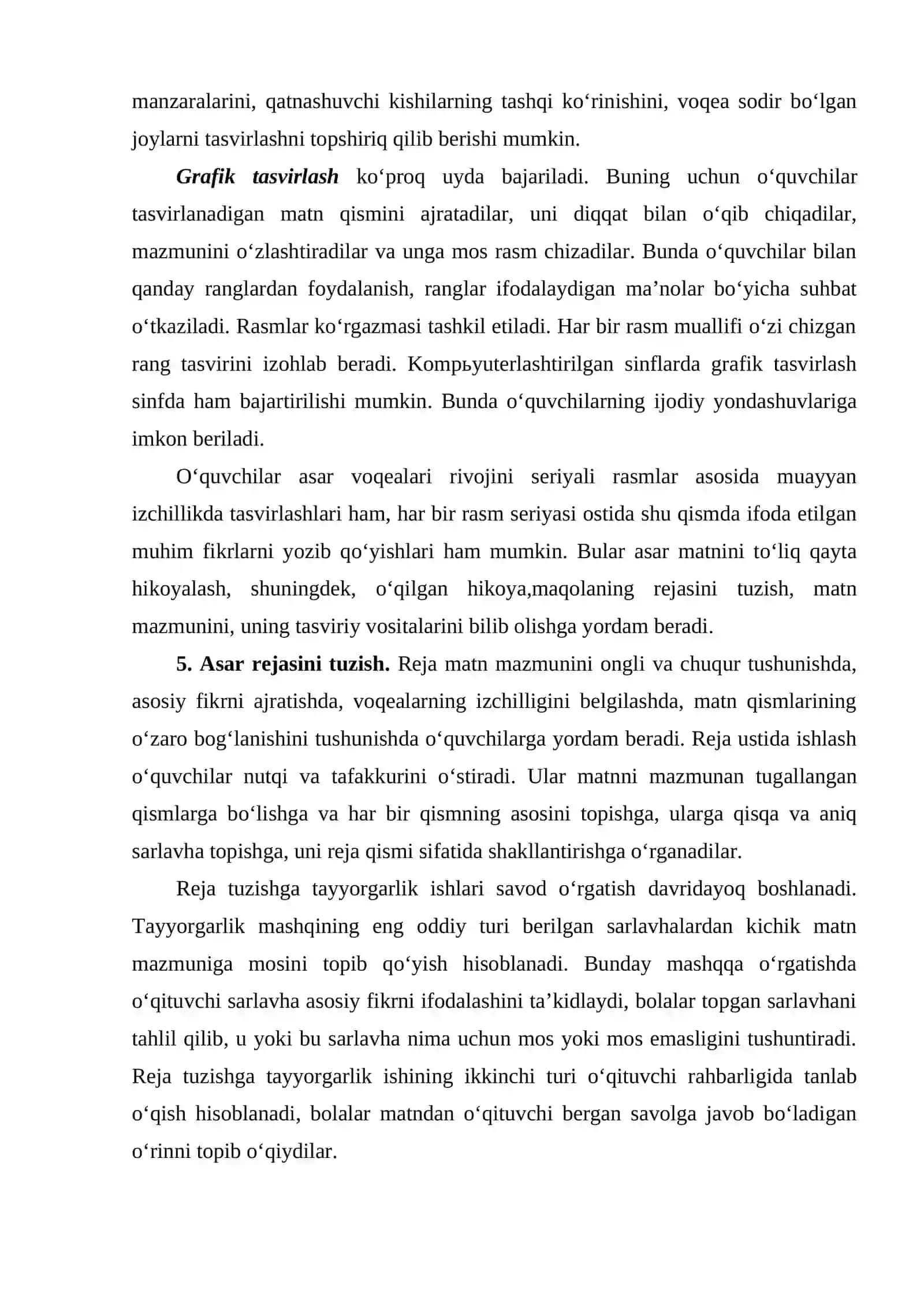 Badiiy matn bilan ishlash bosqichlari 4