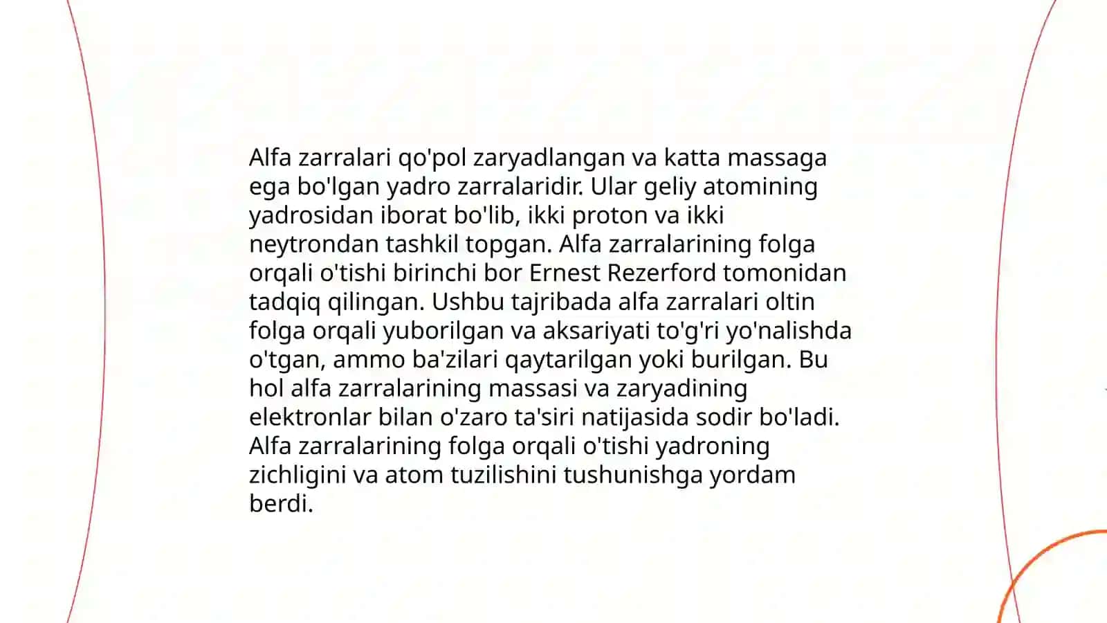 Rutherford tajribalari va atom modeli 4