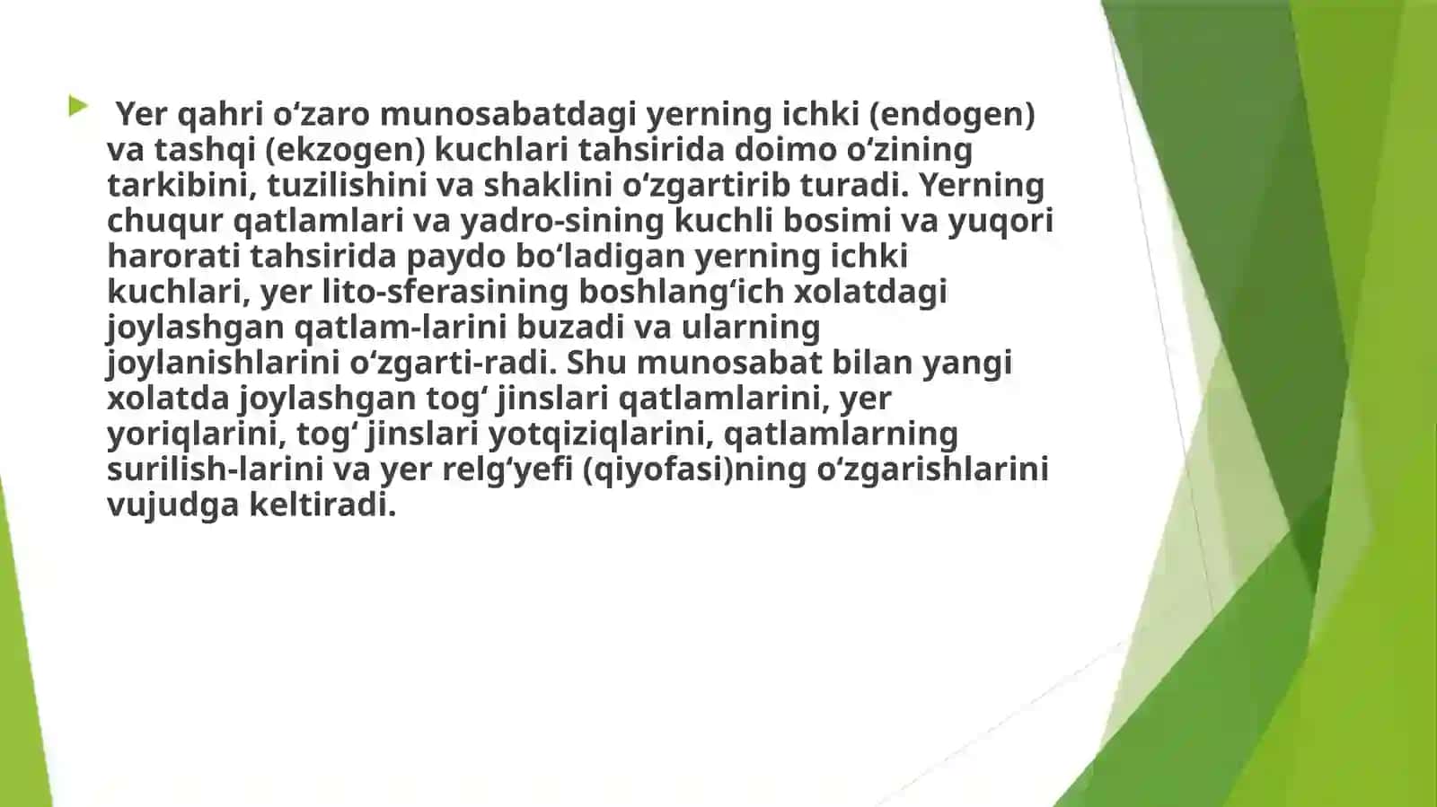 Geologik hodisalar haqida 4