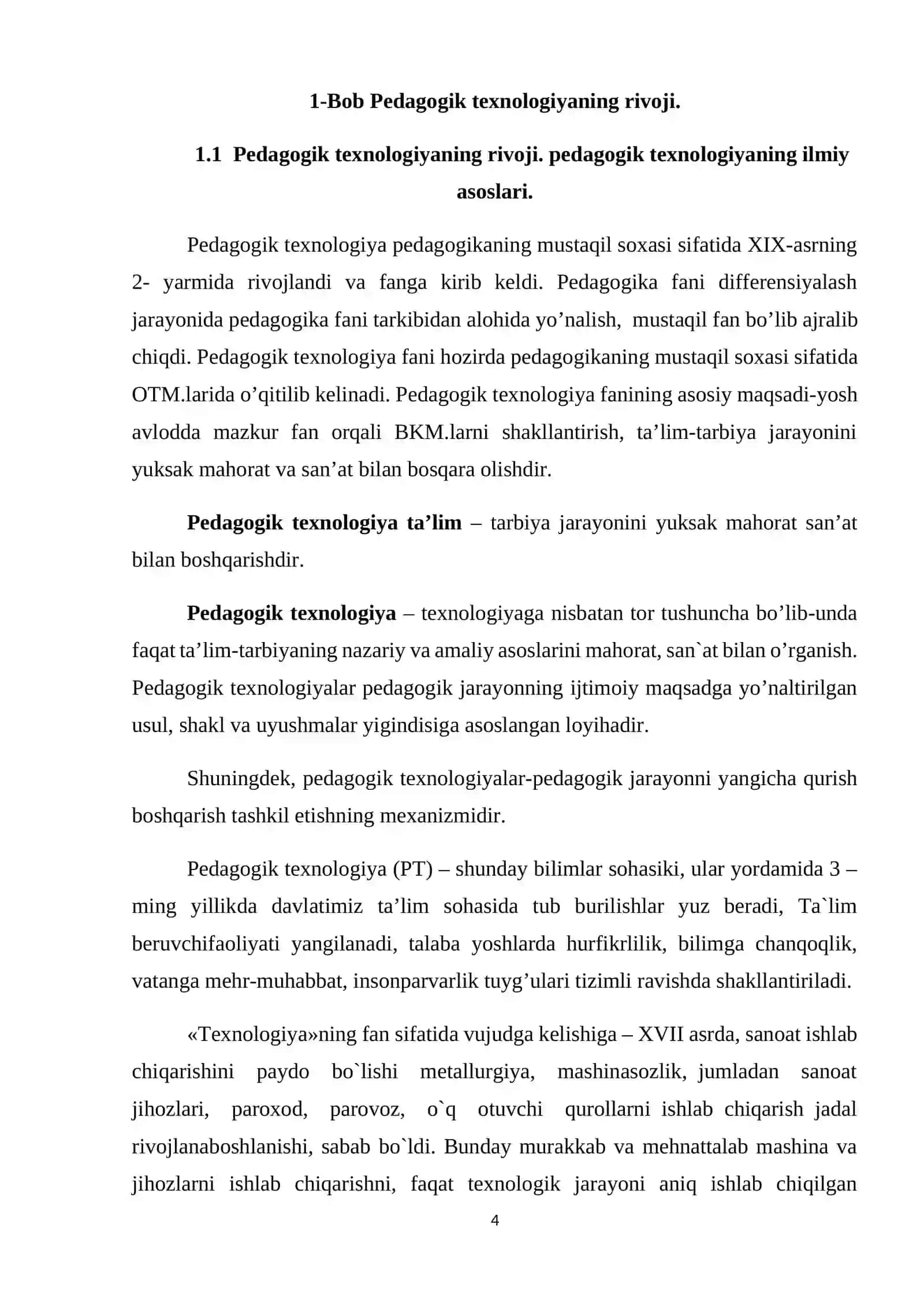 Pedagogik texnologiyaning nazariy-metodologik asoslari 4