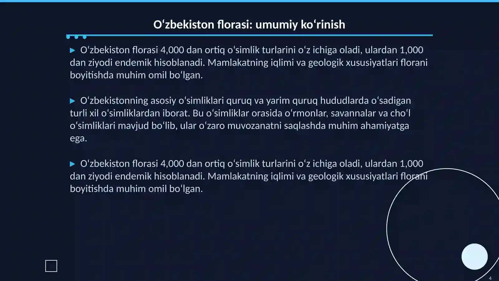 O‘zbekiston florasi, faunasi va ularni muhofaza qilish 4