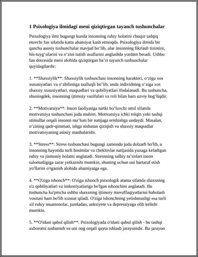 Psixologiya ilmidagi meni qiziqtirgan tayanch tushunchalar 4