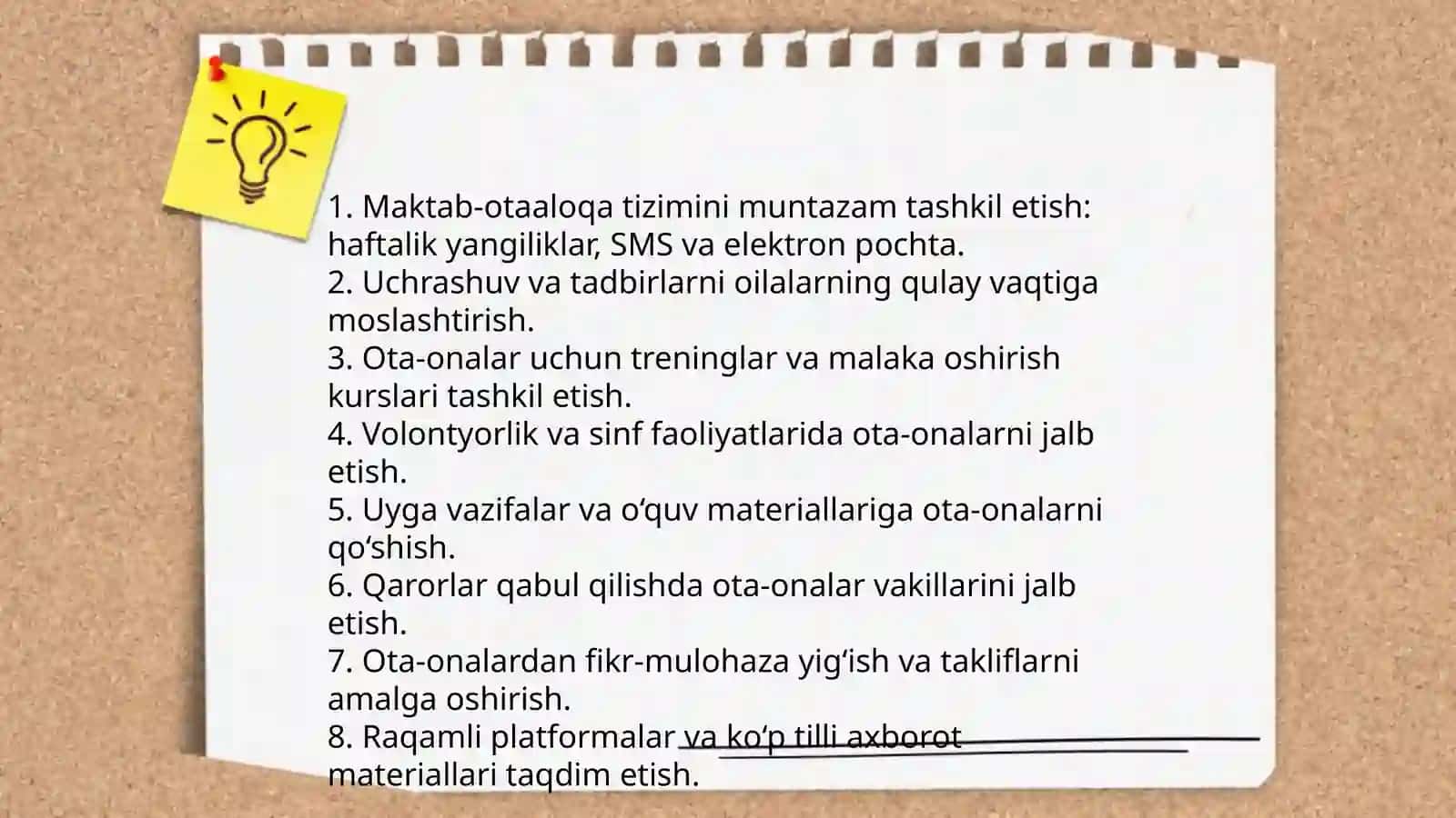 Ota-onalar va maktab o'rtasida samarali muloqot strategiyalari 4