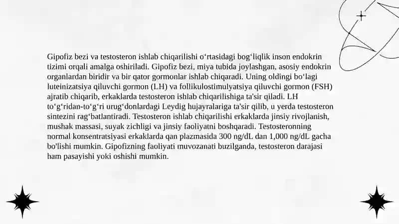 Erkaklar jinsiy siklining gormonal boshqaruv mexanizmi 4