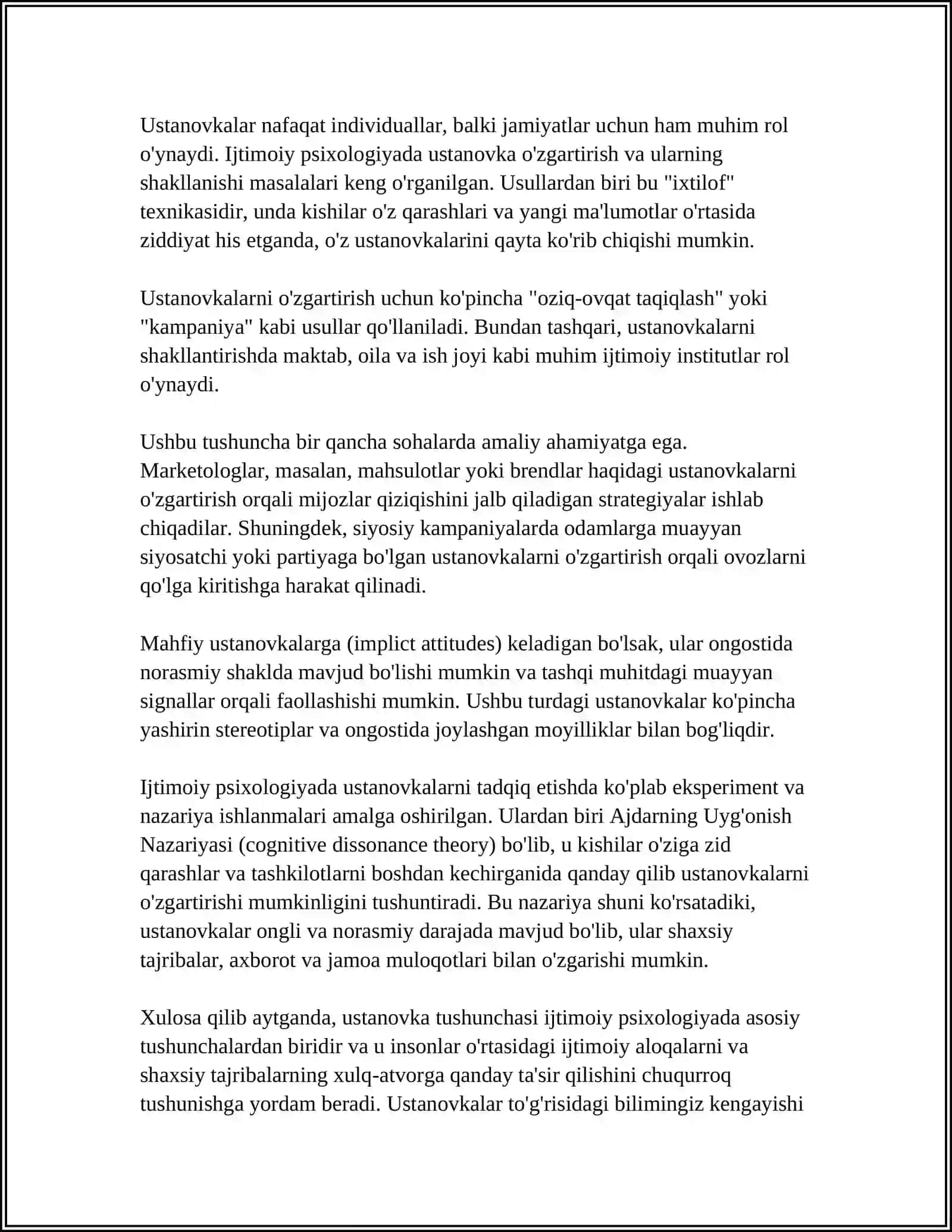 IJTIMOIY PSIXOLOGIYADA USTANOVKA TUSHUNCHASI TUZILISHI VA VAZIFASI 4