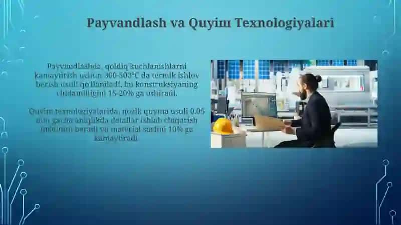 Metal konstruktsiyalar tayorlash texnologiyalarini o’rganish 4