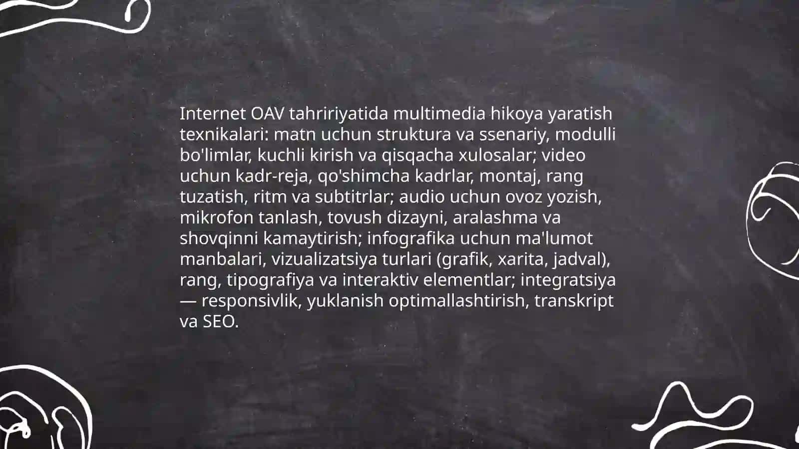 Internet OAV tahririyatining ijodiy kontent strategiyasi va rejalashtirish 4