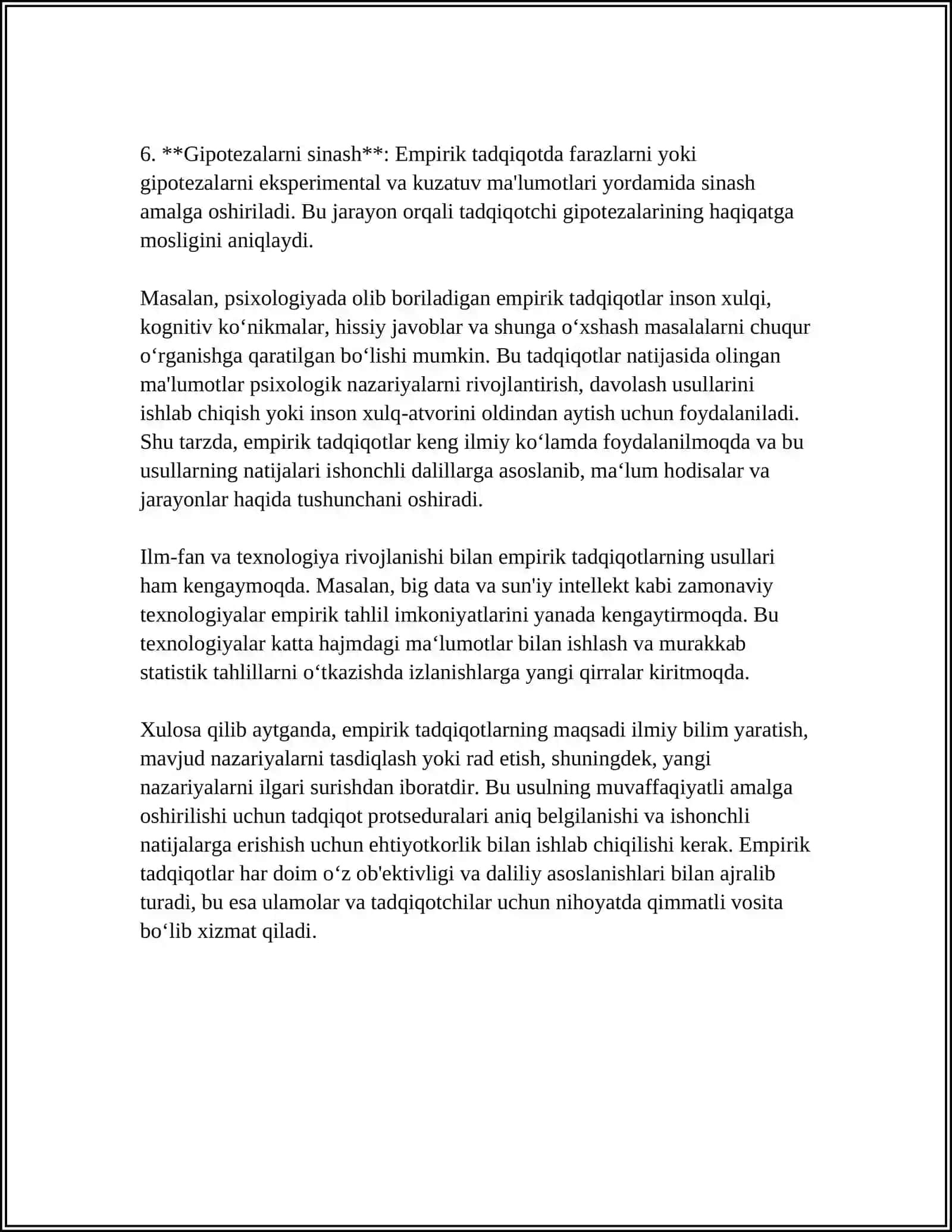EMPIRIK TADQIQOTNING UMUMIY TAVSIFI 4
