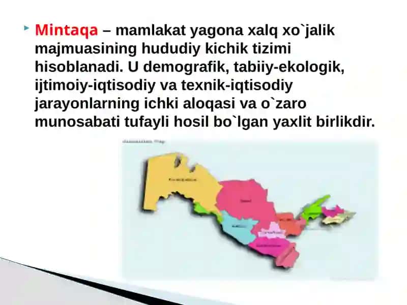 Mintaqaviy iqtisodiyot fanining mohiyati va vazifalari 4