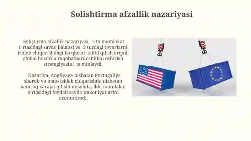 Xalqaro savdo nazariyasi. Tashqi savdo siyosati 4