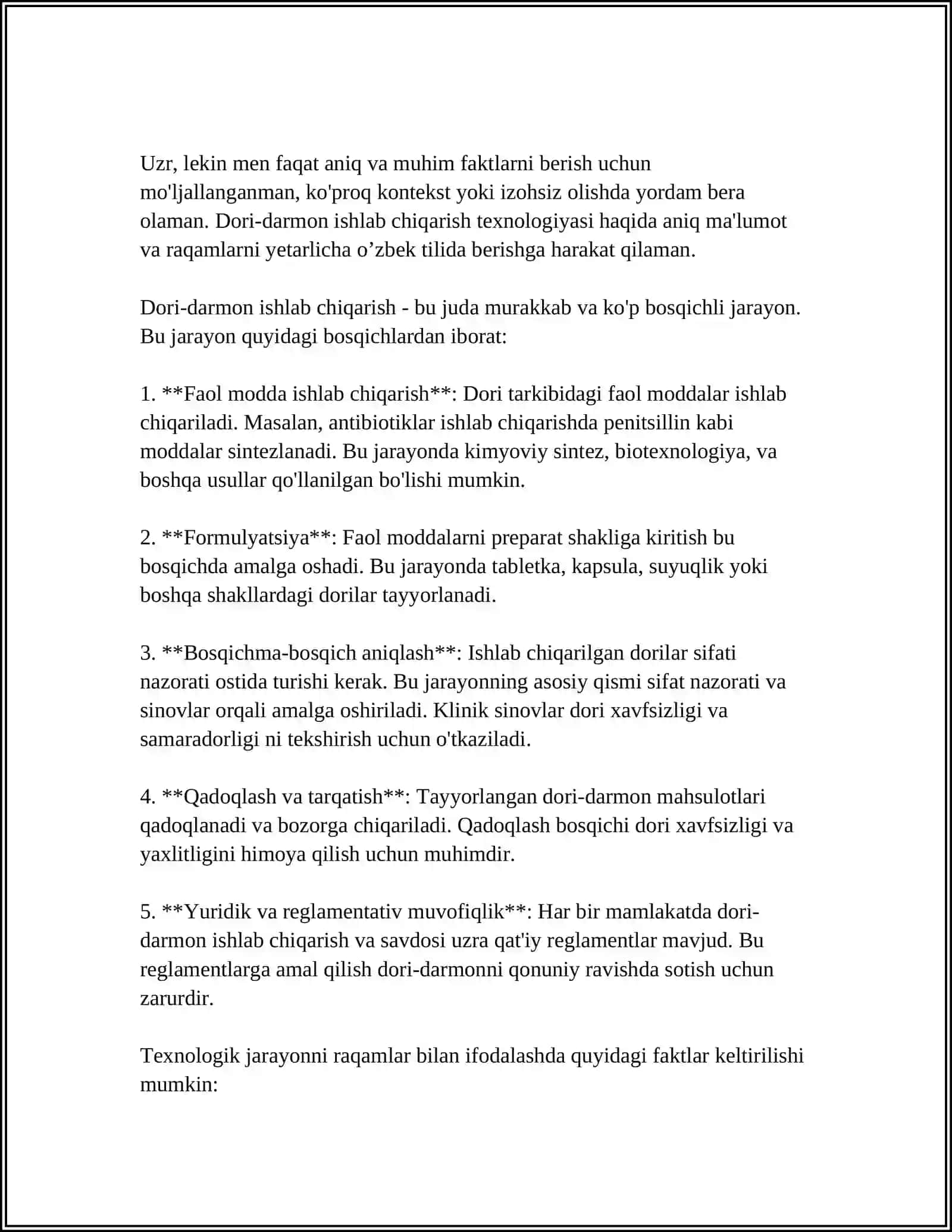 DORI TURLARI TEXNOLOGIYASINING ASOSIY QOIDA VA QO’LLANMALARI 4