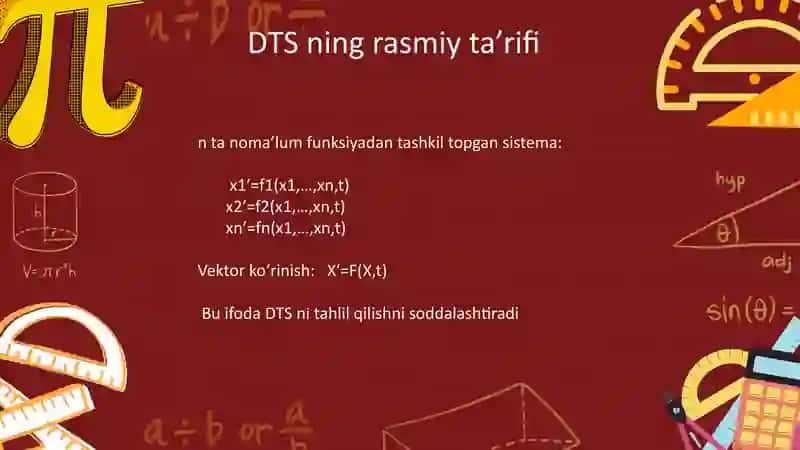 Differensial Tenglamalar Sistemasi 4