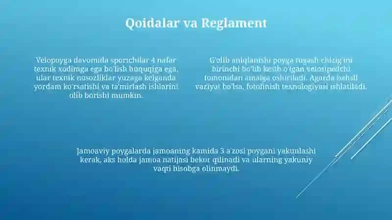 Velosiped sporti Olimpiya o'yinlariga 1896-yilda kiritilgan bo'lib 4