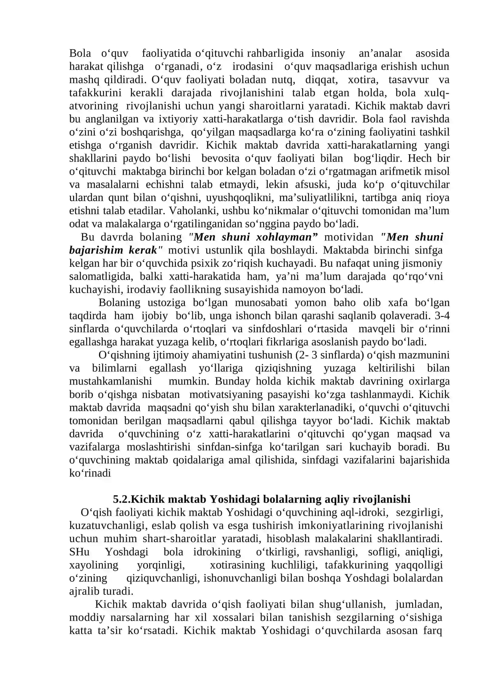 KICHIK MAKTAB YOSHI DAVRIDA PSIXIK RIVOJLANISH XUSUSIYATLAR 4
