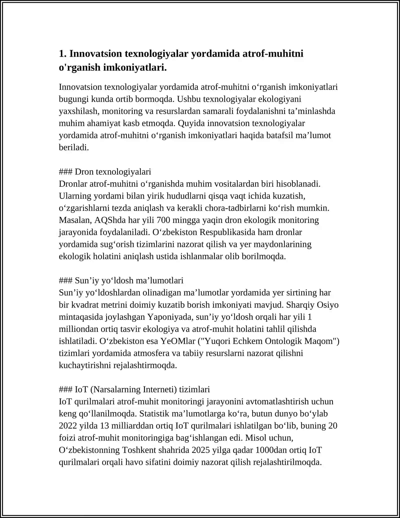 INOVATSION TEXNOLOGIYALAR ASOSIDA TABIAT BILAN TANISHTIRISH MASHG’ULOTLARNI IJODIY TASHKIL ETISH 4