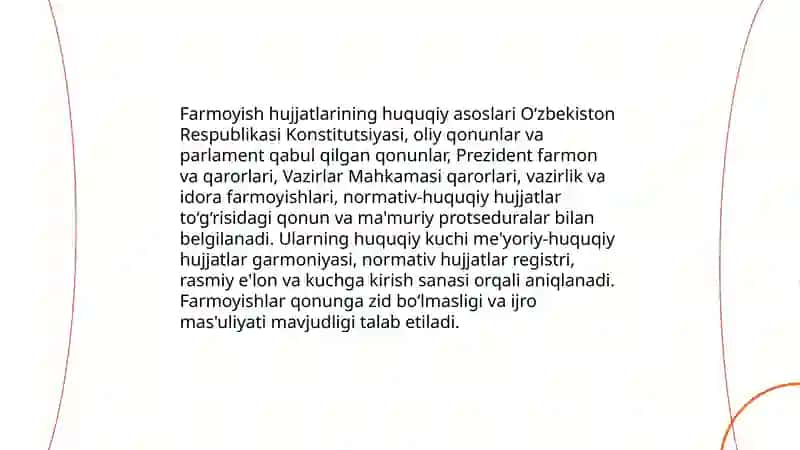 Farmoyish hujjatlari va ularning turlari 4