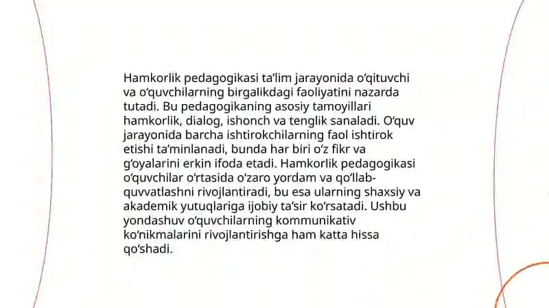 Hamkorlik pedagogikasining kontseptual g‘oyalari 4