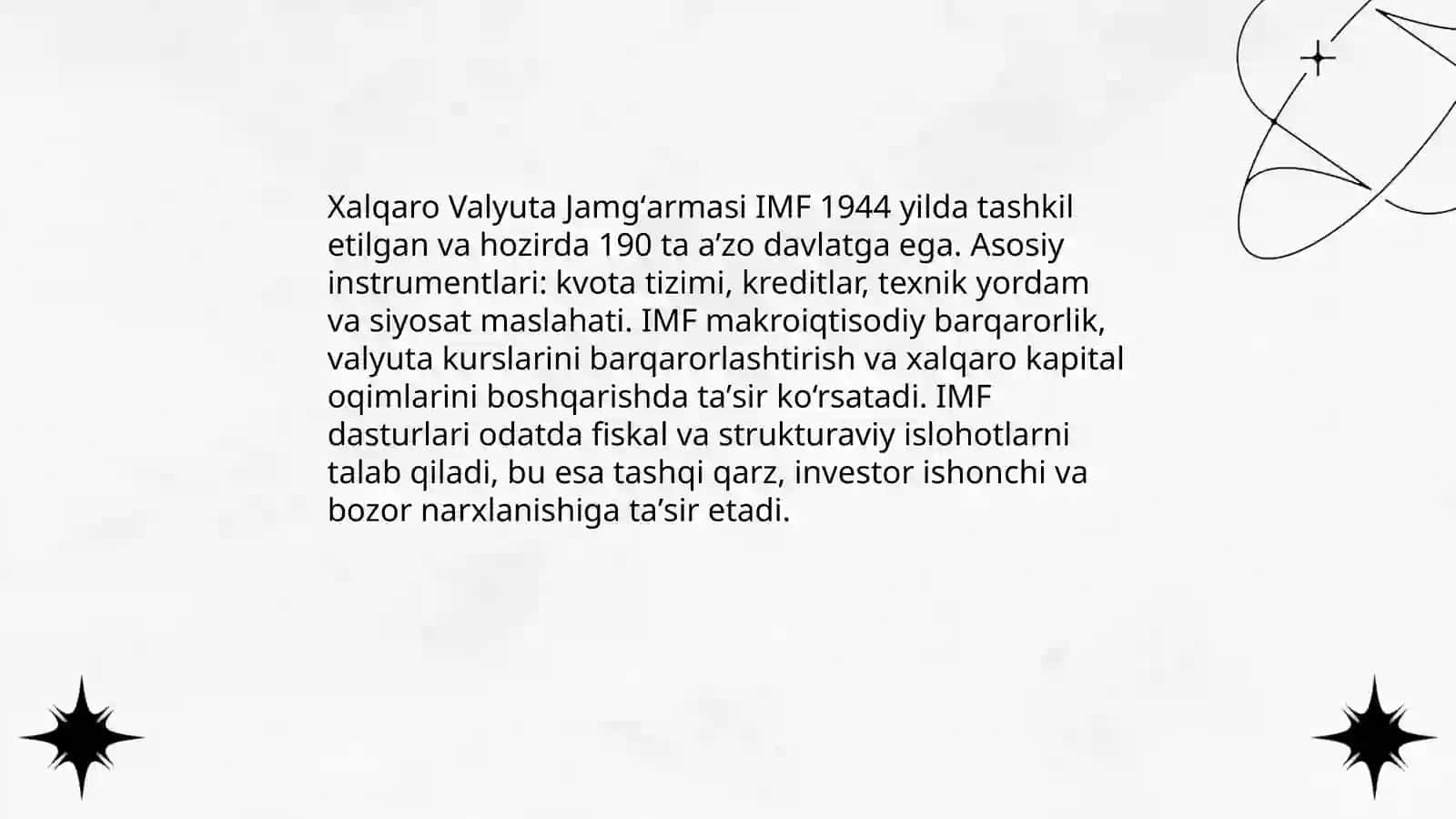 Xalqaro moliyaviy institutlarning tarixiy rivojlanishi 4