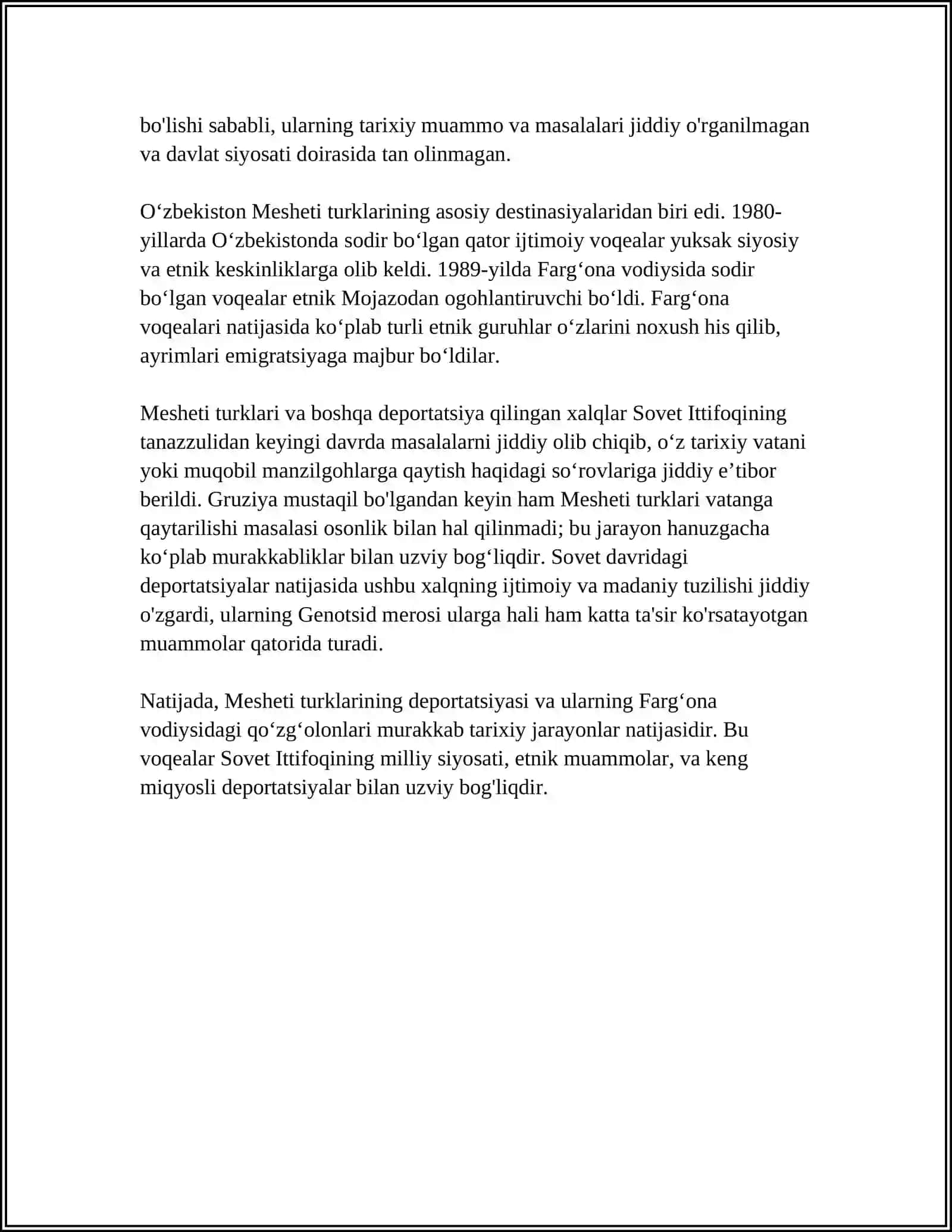 MESHETI TURKLAR VA OʻZBEKLAR QOʻZGʻOLONINING TARIXIY KONTEXTI (1944-YIL DEPORTATSIYA VA SOVET SIYOSATI) 4