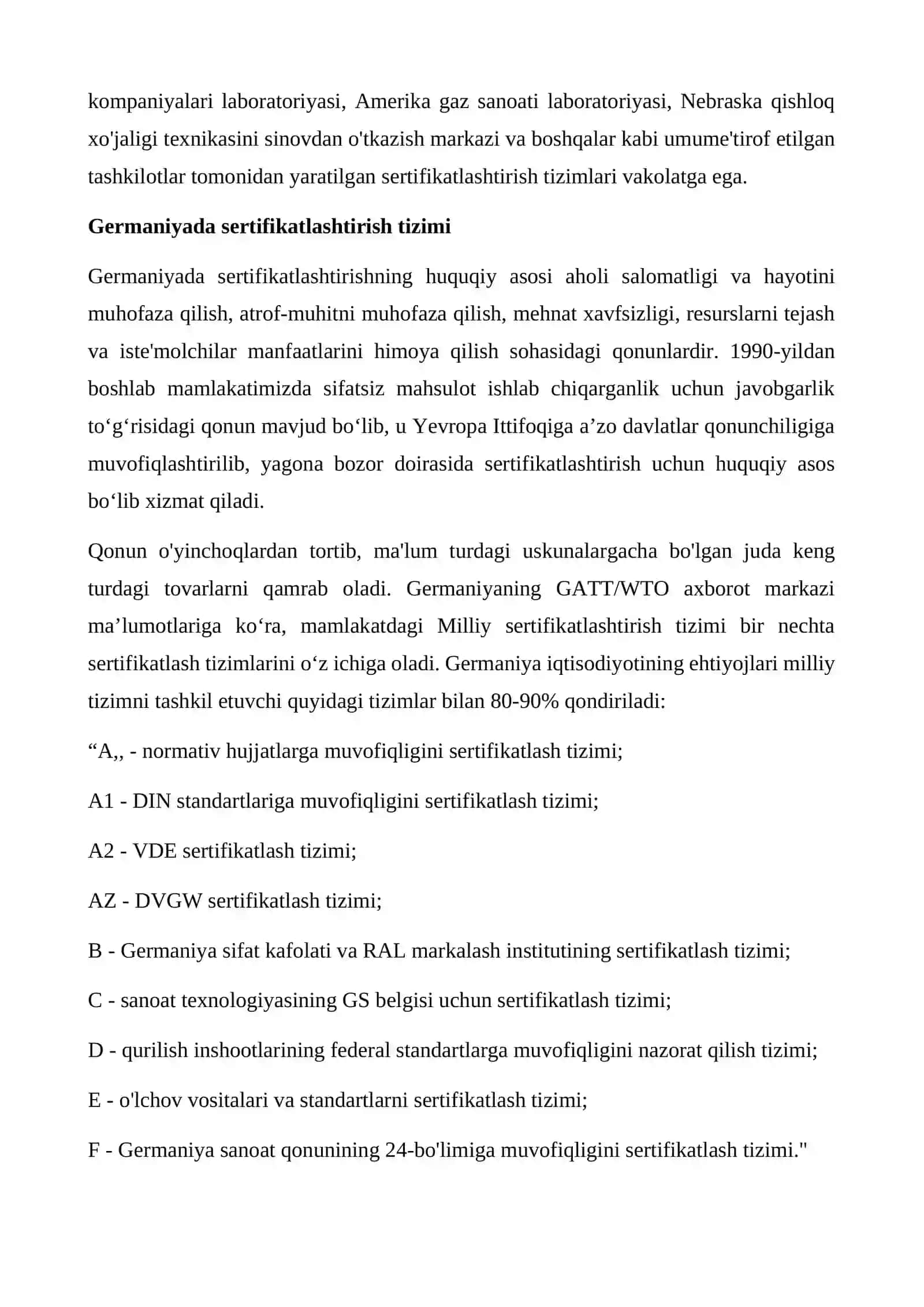 Xorijiy davlatlarda sertifikatlashtirish tizimi haiqda ma’lumot 4