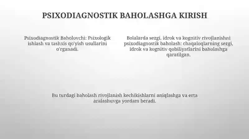 Chaqaloqlik davrida sensor, perseptiv hamda kognitiv rivojlanish psixodiagnostikasi 4