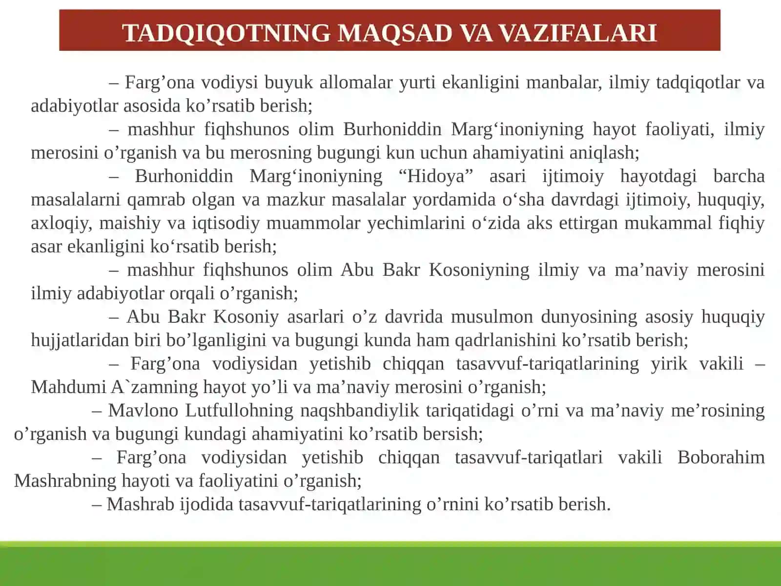 O’RTA OSIYOLIK YIRIK TASAVVUF-TARIQAT VA FIQH ILMI VAKILLARI(FARG’ONA VODIYSI MISOLIDA) 4