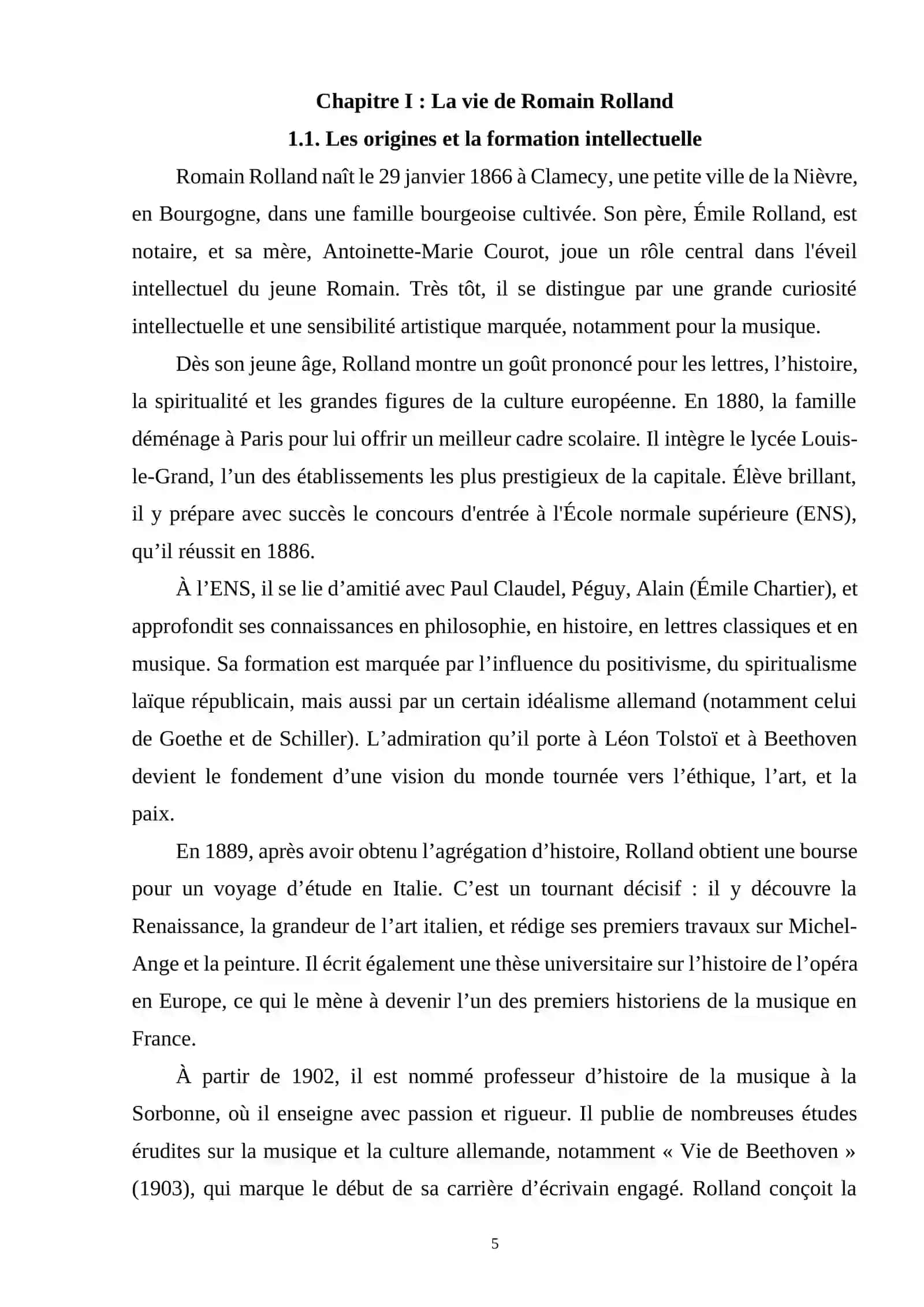 LA VIE ET ŒUVRE DE R. ROLLAND 4