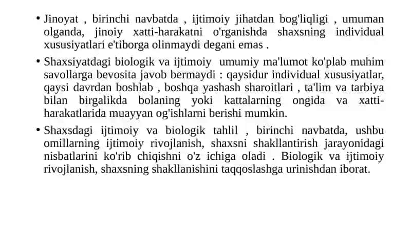 Jinoyatchi shaxsin psixologik tahlil qilish 4
