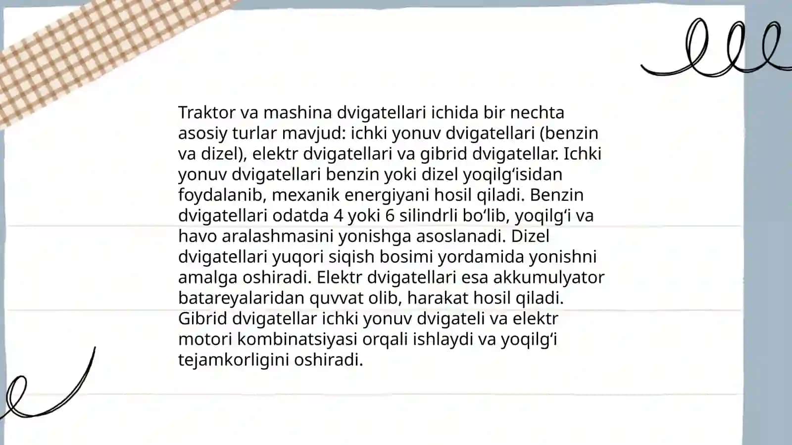 Mashina, traktor, agregator tarkibini aniqlash( Agrigat tuzish) 4