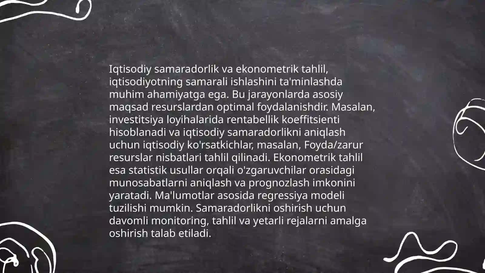 Iqtisodiy samaradorlik tushunchasi 4