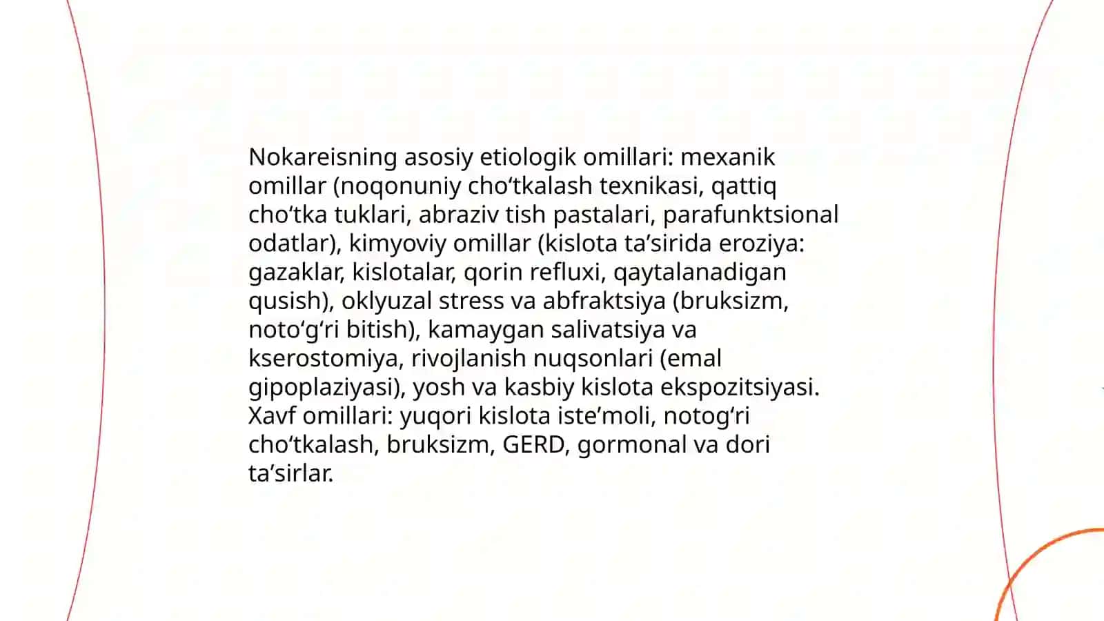 Tish qattiq to'qimalarining nokareis kasalliklari profilatikasi 4