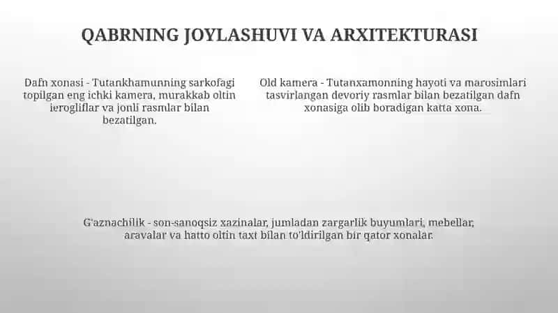 Tutonxamon Maqbarasi 4