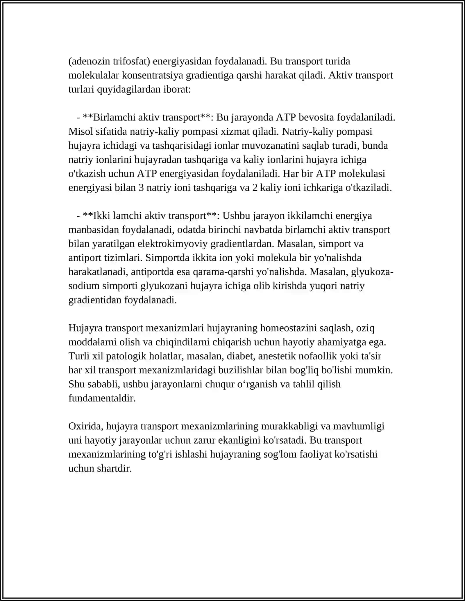 HUJAYRADA MODDALAR, ENERGIYA VA MA’LUMOTLAR OQIMI 4