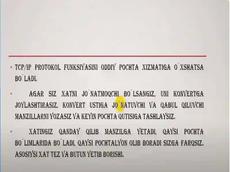 TCP/IP PROTOKOLLARSTEKI 4