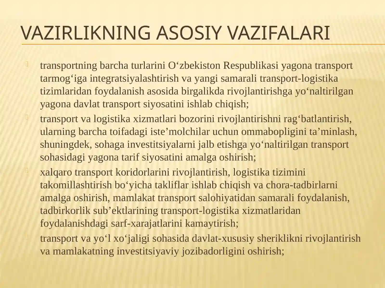 Mustaqilish Transporti Organlariga Mansub Mansabdor Shaxslar Guruh TF-5 BAJARDI 4